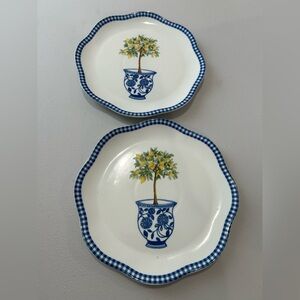NWT Southern Living Blue Lemon Tree Plates